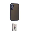 ieg™ Galaxy S24 Kılıf Ahenk Çizgi Serisi - Siyah Bilvis 3D Cam Ekran Koruyucu