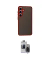 ieg™ Galaxy S24 Kılıf Ahenk Çizgi Serisi - Siyah Vanessa Magic Hayalet Cam