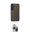 ieg™ Galaxy S24 Kılıf Ahenk Çizgi Serisi - Siyah Vanessa Magic Hayalet Cam