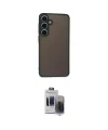 ieg™ Galaxy S24 Kılıf Ahenk Çizgi Serisi - Siyah Vanessa Magic Hayalet Cam