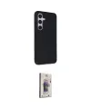 ieg™ Galaxy S24 Kılıf Akış Asil Koleksiyonu - Siyah Bilvis 3D Cam Ekran Koruyucu