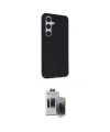 ieg™ Galaxy S24 Kılıf Akış Asil Koleksiyonu - Siyah Vanessa Magic Hayalet Cam