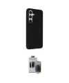 ieg™ Galaxy S24 Kılıf Akış Asil Koleksiyonu - Siyah Vanessa Magic Hayalet Cam