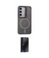 ieg™ Galaxy S24 Kılıf Akış Form - Siyah 3D Antistatik Hayalet Cam Ekran Koruyucu