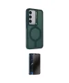 ieg™ Galaxy S24 Kılıf Akış Form - Siyah 3D Antistatik Hayalet Cam Ekran Koruyucu