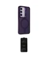 ieg™ Galaxy S24 Kılıf Akış Form - Siyah 6D Antistatik Mat Seramik Hayalet Nano Ekran Koruyucu