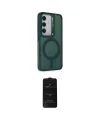 ieg™ Galaxy S24 Kılıf Akış Form - Siyah 6D Antistatik Mat Seramik Hayalet Nano Ekran Koruyucu