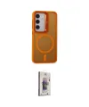 ieg™ Galaxy S24 Kılıf Akış Form - Siyah Bilvis 3D Cam Ekran Koruyucu