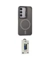 ieg™ Galaxy S24 Kılıf Akış Form - Siyah Bilvis Hayalet Cam Ekran Koruyucu