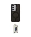 ieg™ Galaxy S24 Kılıf Akış Form - Siyah Bilvis Hayalet Cam Ekran Koruyucu