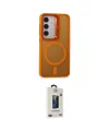 ieg™ Galaxy S24 Kılıf Akış Form - Siyah Bilvis Hayalet Cam Ekran Koruyucu