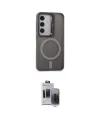 ieg™ Galaxy S24 Kılıf Akış Form - Siyah Vanessa Magic Hayalet Cam