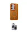 ieg™ Galaxy S24 Kılıf Akış Form - Siyah Vanessa Magic Hayalet Cam