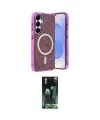 ieg™ Galaxy S24 Kılıf Eksen Çizgi - Siyah 360 Mat Full Body Arka Koruyucu