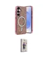 ieg™ Galaxy S24 Kılıf Eksen Çizgi - Siyah Bilvis 3D Cam Ekran Koruyucu