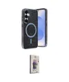 ieg™ Galaxy S24 Kılıf Eksen Çizgi - Siyah Bilvis 3D Cam Ekran Koruyucu