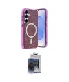 ieg™ Galaxy S24 Kılıf Eksen Çizgi - Siyah Vanessa Magic Cam