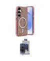 ieg™ Galaxy S24 Kılıf Eksen Çizgi - Siyah Vanessa Magic Cam