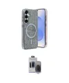 ieg™ Galaxy S24 Kılıf Eksen Çizgi - Siyah Vanessa Magic Hayalet Cam