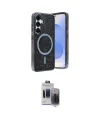 ieg™ Galaxy S24 Kılıf Eksen Çizgi - Siyah Vanessa Magic Hayalet Cam