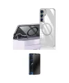 ieg™ Galaxy S24 Kılıf Nova Doku - Siyah 3D Antistatik Hayalet Cam Ekran Koruyucu