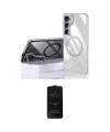 ieg™ Galaxy S24 Kılıf Nova Doku - Siyah 6D Antistatik Mat Seramik Hayalet Nano Ekran Koruyucu