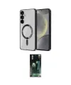 ieg™ Galaxy S24 Kılıf Nova Işık Özel Seri - Siyah 360 Mat Full Body Arka Koruyucu