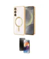 ieg™ Galaxy S24 Kılıf Nova Işık Özel Seri - Siyah 3D Antistatik Mat Seramik Nano Ekran Koruyucu