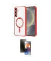 ieg™ Galaxy S24 Kılıf Nova Işık Özel Seri - Siyah 3D Antistatik Mat Seramik Nano Ekran Koruyucu