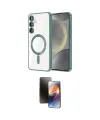 ieg™ Galaxy S24 Kılıf Nova Işık Özel Seri - Siyah 3D Antistatik Mat Seramik Nano Ekran Koruyucu