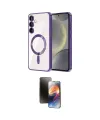 ieg™ Galaxy S24 Kılıf Nova Işık Özel Seri - Siyah 3D Antistatik Mat Seramik Nano Ekran Koruyucu