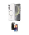 ieg™ Galaxy S24 Kılıf Nova Işık Özel Seri - Siyah 3D Antistatik Mat Seramik Nano Ekran Koruyucu