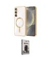 ieg™ Galaxy S24 Kılıf Nova Işık Özel Seri - Siyah Bilvis Hayalet Cam Ekran Koruyucu