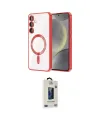 ieg™ Galaxy S24 Kılıf Nova Işık Özel Seri - Siyah Bilvis Hayalet Cam Ekran Koruyucu