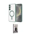ieg™ Galaxy S24 Kılıf Nova Işık Özel Seri - Siyah Bilvis Hayalet Cam Ekran Koruyucu