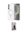 ieg™ Galaxy S24 Kılıf Nova Işık Özel Seri - Siyah Bilvis Hayalet Cam Ekran Koruyucu