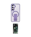 ieg™ Galaxy S24 Kılıf Pusula Doku Koleksiyonu - Şeffaf 360 Full Body Arka Koruyucu