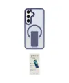 ieg™ Galaxy S24 Kılıf Pusula Doku Koleksiyonu - Şeffaf Pasifik Cam Ekran Koruyucu