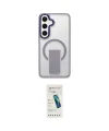 ieg™ Galaxy S24 Kılıf Pusula Doku Koleksiyonu - Şeffaf Pasifik Cam Ekran Koruyucu