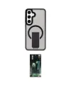 ieg™ Galaxy S24 Kılıf Pusula Doku Koleksiyonu - Siyah 360 Mat Full Body Arka Koruyucu
