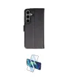 ieg™ Galaxy S24 Kılıf Siluet Işık Serisi - Siyah 3D Antistatik Cam Ekran Koruyucu
