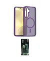 ieg™ Galaxy S24 Kılıf Siluet Minimal Prime - Siyah 360 Mat Full Body Arka Koruyucu