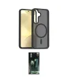 ieg™ Galaxy S24 Kılıf Siluet Minimal Prime - Siyah 360 Mat Full Body Arka Koruyucu