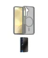 ieg™ Galaxy S24 Kılıf Siluet Minimal Prime - Siyah 3D Antistatik Hayalet Cam Ekran Koruyucu