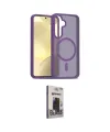 ieg™ Galaxy S24 Kılıf Siluet Minimal Prime - Siyah Bilvis Hayalet Cam Ekran Koruyucu