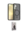 ieg™ Galaxy S24 Kılıf Siluet Minimal Prime - Siyah Bilvis Hayalet Cam Ekran Koruyucu