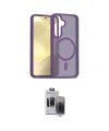 ieg™ Galaxy S24 Kılıf Siluet Minimal Prime - Siyah Vanessa Magic Hayalet Cam