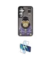 ieg™ Galaxy S24 Kılıf Siluet Modern Özel Seri - Siyah 3D Antistatik Cam Ekran Koruyucu