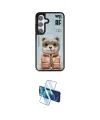 ieg™ Galaxy S24 Kılıf Siluet Modern Özel Seri - Siyah 3D Antistatik Cam Ekran Koruyucu