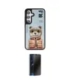 ieg™ Galaxy S24 Kılıf Siluet Modern Özel Seri - Siyah 3D Antistatik Hayalet Cam Ekran Koruyucu